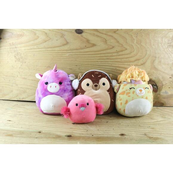 Squishmallow Plush Lot of 4 Lola Hans Cookie Squish Doos Stuffed Animals - Picture 1 of 4